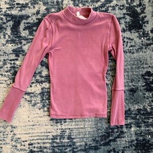 Pink Free People Tight Long Sleeve